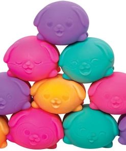 Schylling NeeDoh Teenie Funky Pups - Sensory Squeeze Toy - Contains 3 Mini Groovy Globs - 1.5″ Wide - Color May Vary (Pack of 1)