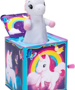 Schylling Pop & Glow Unicorn Light Up Jack in The Box