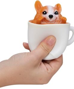 Schylling Pup in a Cup - Squeeze to Reveal Adorable Caffeine-Themed Companions - Style May Vary (Pack of 1)
