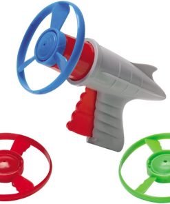 Schylling Lunar Launcher - Retro Launching Toy - Shoots Colorful Disks Horizontally and Vertically - Includes Launcher and Three Disks - Ages 6 and Up