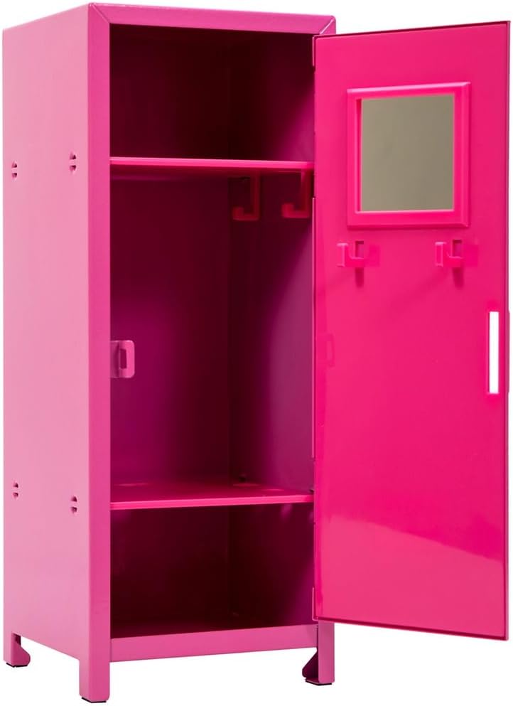 Schylling Girls Talk Pink Mini Locker - 11.25 Decorative Metal Storage Locker with 17 Mix-and-Match Magnets. Lock. and Keys - Ages 4-12 - Image 4