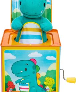 Schylling Brand Baby Dino Jack in The Box - Classic Tin Musical Popping Toy - Ages 18 Months to 4 Years