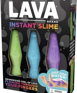 Lava Brand Instant Slime - Make Your Own Slime Activity Kit - Includes 3 Different Colored Slimes - Just Add Water - Ages 6 and Up