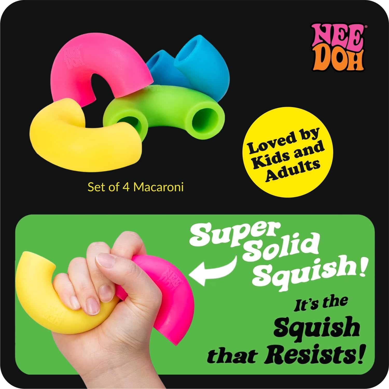 NeeDoh Mac - Squeeze - 4 Squishy Noodles - Assorted - Image 7