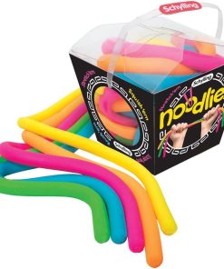 Schylling NeeDoh Noodlies - Sensory Squeeze Toy - Contains 5 Stretchy Noodles - 14 Long - Multicolored (Pack of 1)