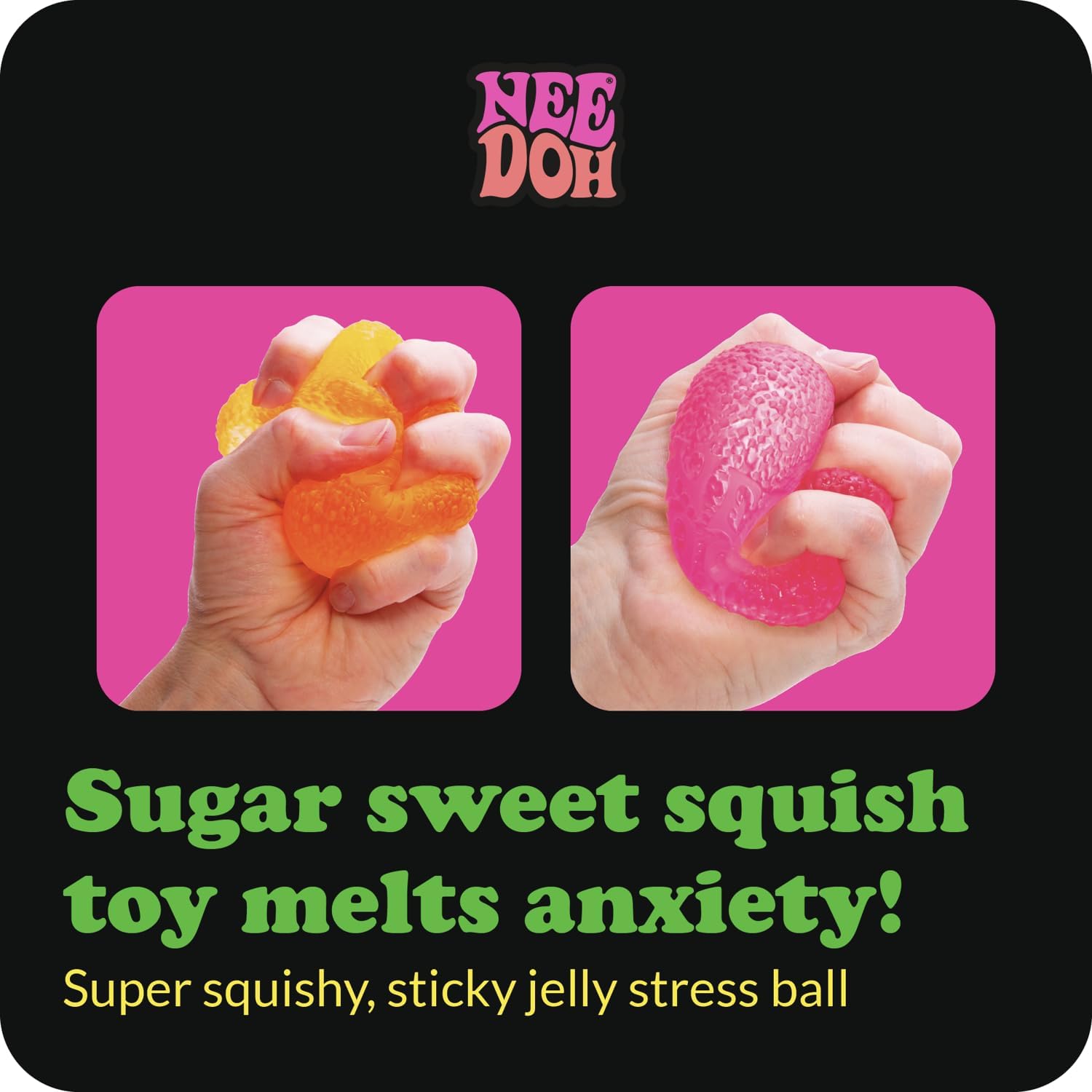 Schylling NeeDoh Gumdrop - Textured Sensory Toy with Super Solid Squish - 2.5 Tall - Colors May Vary (Pack of 1) - Image 3