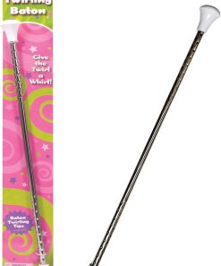 Schylling Twirling Baton - Metal Kids Baton - Rubberized Ends in Assorted Pink. White. and Purple Colors - Ages 3 and Up - One Baton