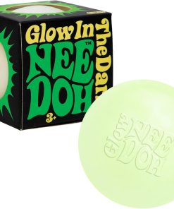 Schylling NeeDoh Glow in The Dark - Sensory Squeeze Toy - Gratifying Glowing Glob - 2.5 Wide - Glow in The Dark (Pack of 1)