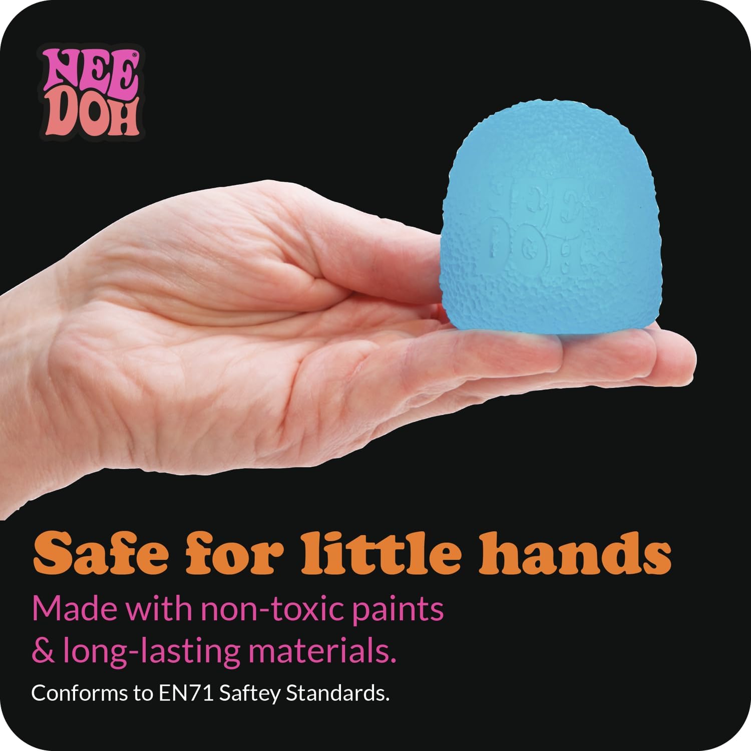 Schylling NeeDoh Gumdrop - Textured Sensory Toy with Super Solid Squish - 2.5 Tall - Colors May Vary (Pack of 1) - Image 6