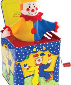 Schylling Jester Jack in the Box - Classic Children-s Musical Toy - Colorful and Durable Tin Box with Silly Jester Plush - Age 18 months and Up
