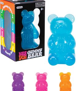 Schylling NeeDoh Gummy Bear - Sensory Fidget Toy with Jelly-Like Filling - 3.5 Tall - Colors May Vary (Pack of 1)