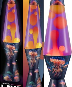 Lava The Original Lamp - 14.5 Luminous Jelly Fish ?C Classic Liquid Motion Lamp - Yellow Wax and Purple Liquid - Item #2424 (Amazon Exclusive)