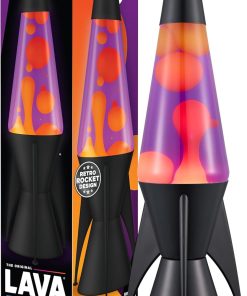Lava The Original Lamp - 14.5 Evenfall ?C Retro Rocket Liquid Motion Lamp - Yellow Wax and Purple Liquid - Item #2391 (Amazon Exclusive)