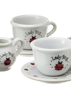 Schylling Ladybug Porcelain Tea Set . White