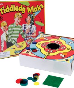 Schylling Tiddledy Winks - Classic Game for The Whole Family - Includes Game Board. Cup. and Winks - Ages 3 and Up