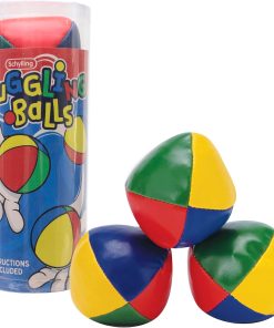 Schylling Classic Juggling Balls - Colorful Vinyl Toss-and-Catch Balls with Bead Filling - Includes 3 Balls and Instructions - Ages 5 and Up - Three Piece Set