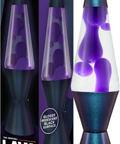 Lava The Original Lamp - 14.5 Black Iris ?C Classic Liquid Motion Lamp - Purple Wax and Clear Liquid - Item #2425 (Amazon Exclusive)