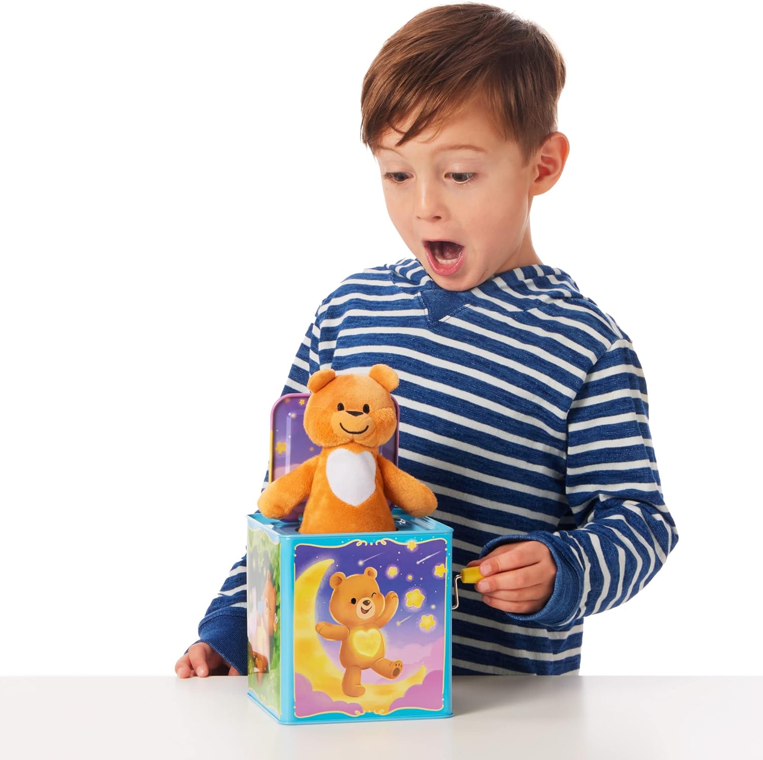 Schylling-Teddy Bear Pop N Glow Jack in The Box-18+mo-TPGJB. Small - Image 7