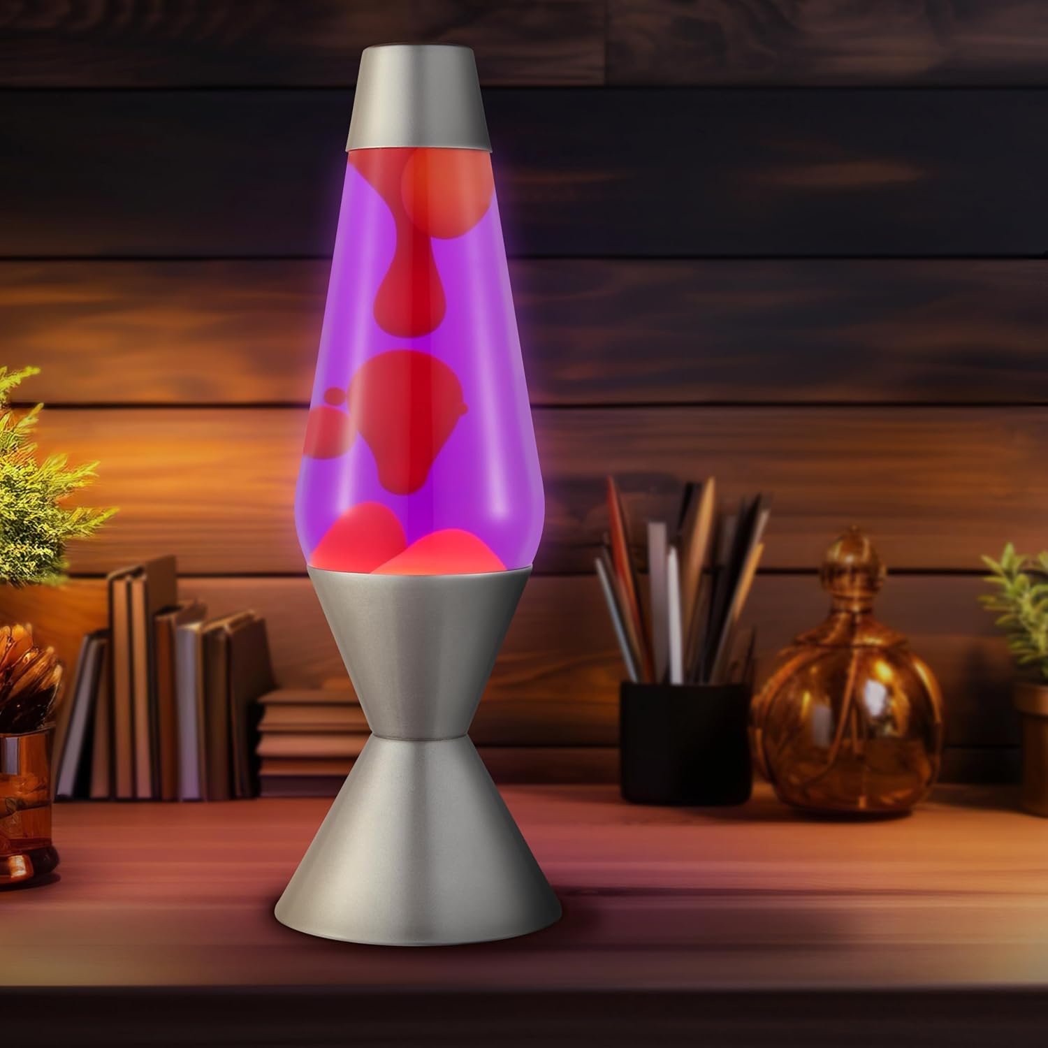 The Original Lava? Lamp - Large 52oz 16.3 - Vivid Twilight - Classic Liquid Motion Lamp - Orange Lava and Purple Liquid - Item #5119 (Amazon Exclusive) - Image 4