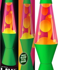 Lava The Original Lamp - 14.5 Neon Green - Classic Liquid Motion Lamp - Orange and Pink Liquid - Item #2096 (Amazon Exclusive)