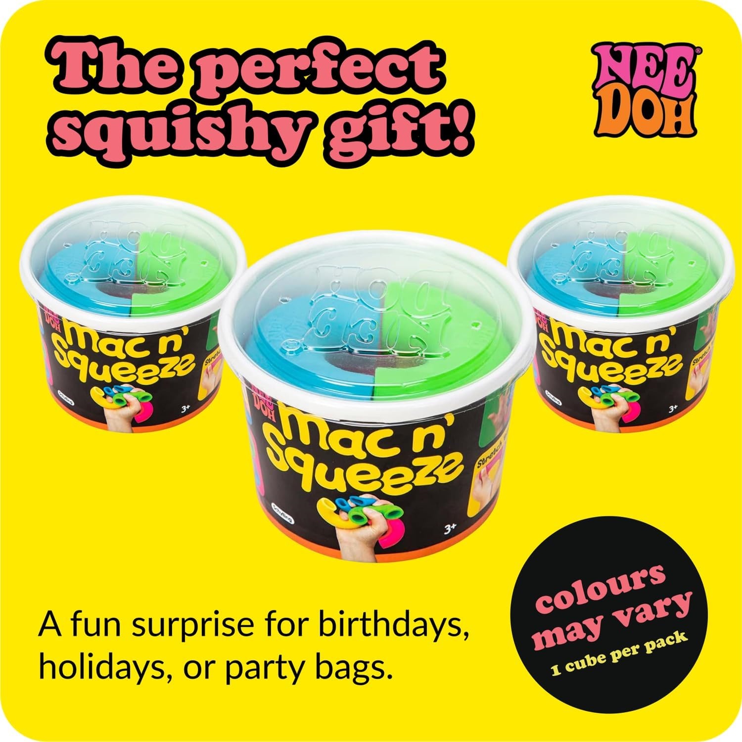 NeeDoh Mac - Squeeze - 4 Squishy Noodles - Assorted - Image 4