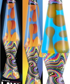 Lava The Original Lamp - 14.5 Splattered Distortion ?C Classic Liquid Motion Lamp - Orange Wax and Blue Liquid - Item #2427 (Amazon Exclusive)