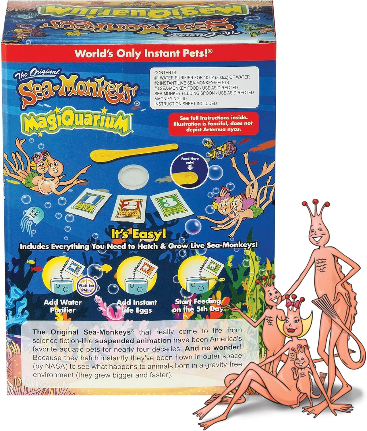 Sea-Monkeys Magiquarium - World-s Easiest. No-Mess Pet - Grow Your Own Pet in a Light-Up Aquarium - Ages 6 and Up - One Kit - Image 6