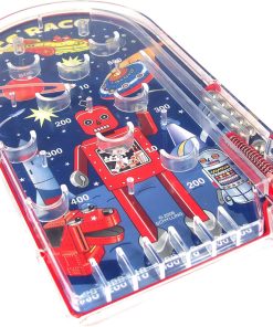 Schylling Space Race Pinball Game - Portable Retro Pinball Toy - Sturdy Construction with Lever. Metal Balls. and Classic Space Design - Ages 3 and Up