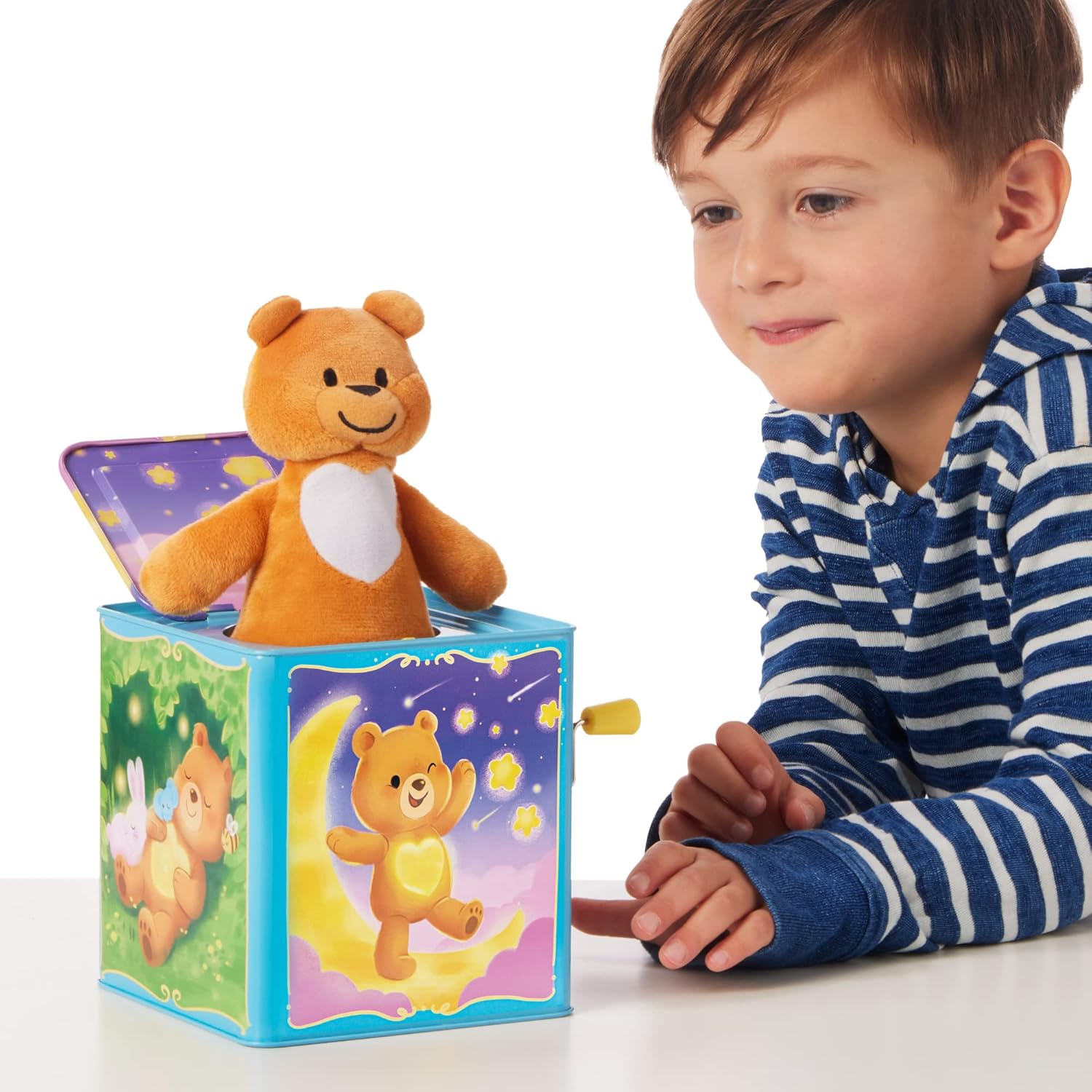 Schylling-Teddy Bear Pop N Glow Jack in The Box-18+mo-TPGJB. Small - Image 5