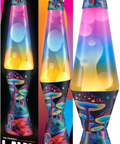Lava The Original Lamp - 14.5 Trippy Shrooms ?C Classic Liquid Motion Lamp - Tri-Colored Globe and Black Base - Item #2361 (Amazon Exclusive)